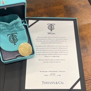 Tiffany & Co. Gold Tone Money Clip